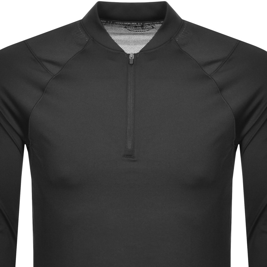 Alternative Image for ProductUnder Armour Half Zip Long Sleeve T Shirt Black2